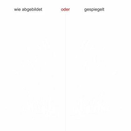 Glastattoo Ufergräser - Ansicht Ausrichtung und Farbauswahl