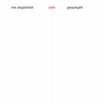 Preview: Glastattoo Ziergras - Ansicht Ausrichtung und Farbauswahl