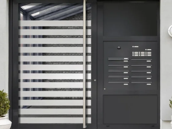 Glastür Dekorfolie Streifen 10/5 cm