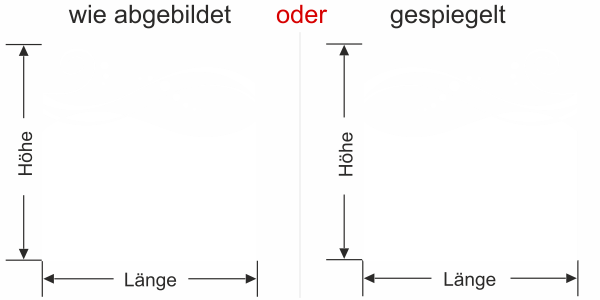 Preview: Glastür Milchglasfolie Design - Ansicht Ausrichtung und Farbauswahl