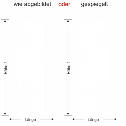 Glastür Milchglasfolie Fleurs - Ansicht Ausrichtung und Farbauswahl