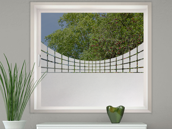 Preview: Glastür Milchglasfolie Geometrische Form