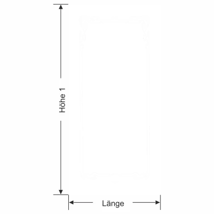 Glastür Milchglasfolie Klassik Rahmen Jugendstil - Ansicht Farbauswahl