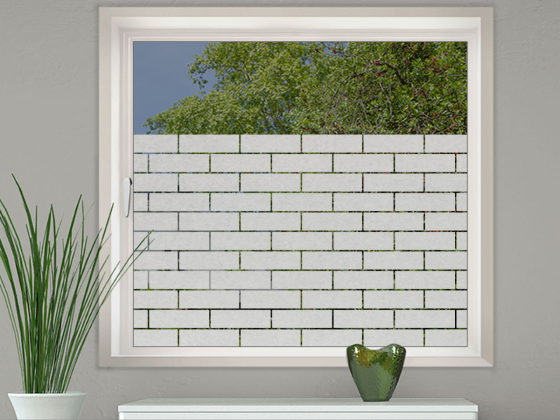 Preview: Glastür Milchglasfolie Mauer auf Fenster