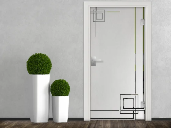 Glastür Milchglasfolie Modern