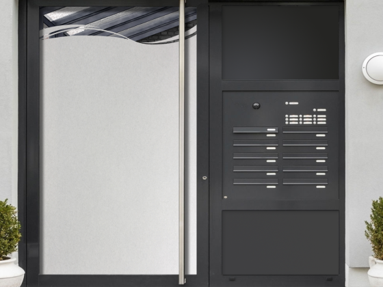 Preview: Glastür Milchglasfolie Moderner Sichtschutz