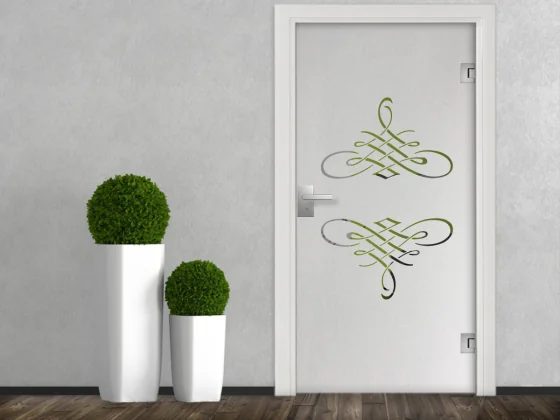 Glastür Milchglasfolie Noblesse