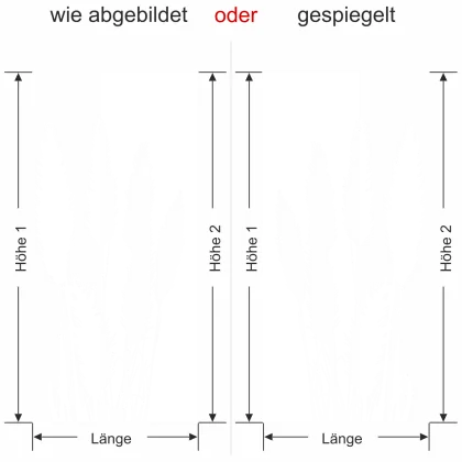 Glastür Milchglasfolie Pampasgras Decor - Ansicht Ausrichtung