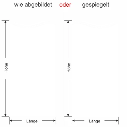 Glastür Milchglasfolie Welle mit Kreisverlauf - Ansicht Ausrichtung mit Farbauswahl