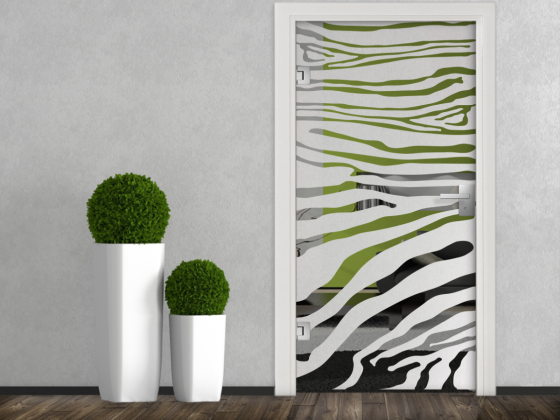 Glasbanner Zebra