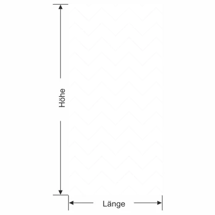 Glastür Milchglasfolie Zickzackmuster 10/1 - Ansicht Farbauswahl und Anleitung zur Größenberechnung