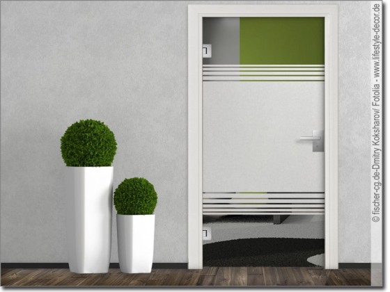 Preview: Glastür Sichtschutzfolie Streifen