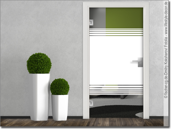 Preview: Glastür Sichtschutzfolie Streifen