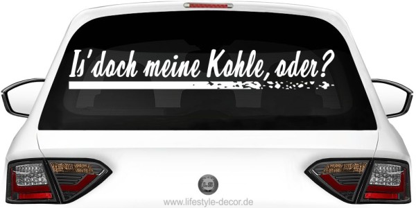 Preview: Heckscheibenaufkleber Meine Kohle