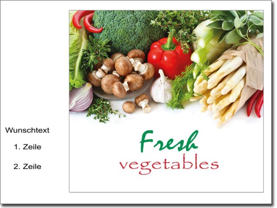 Preview: Glasbild Vegetarisch mit Wunschtext Preview: Glasbild Vegetarisch mit Wunschtext