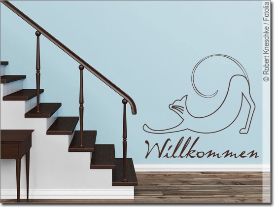 Preview: Wandaufkleber Willkommen 03