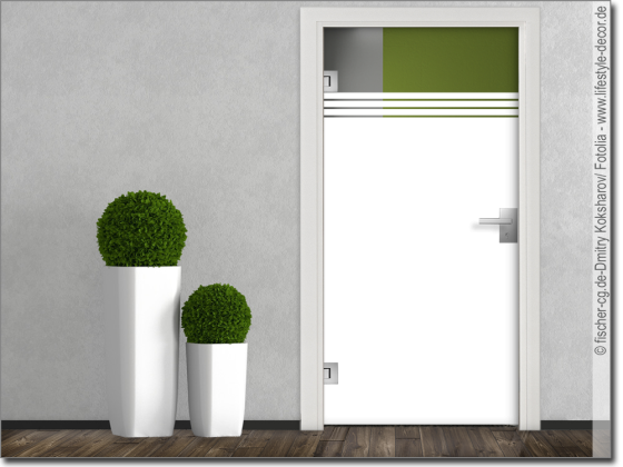 Preview: Klarglastür Sichtschutzfolie Streifen 3/1 cm