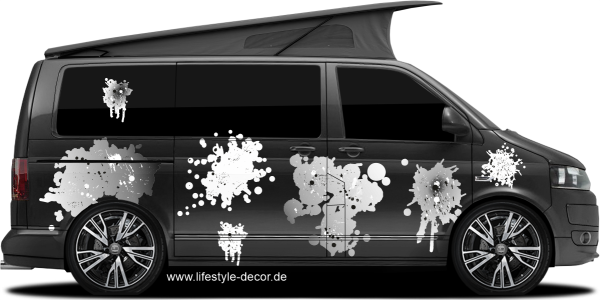 Preview: Autosticker Farbflecken als Satz