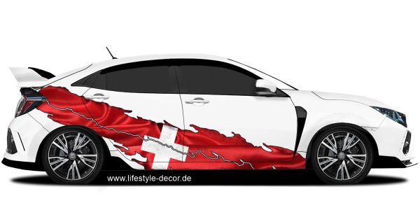 Preview: Autoaufkleber Fahne und Wappen der Schweiz Preview: Autoaufkleber Fahne und Wappen der Schweiz