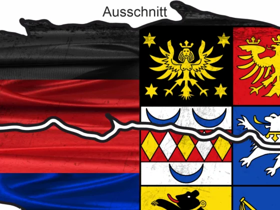 Autoaufkleber mit der Flagge von Ostfriesland - Ansicht Ausschnitt