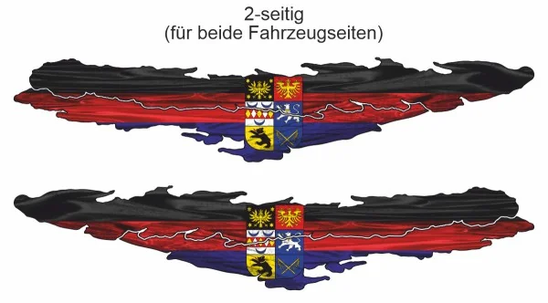 Autoaufkleber mit der Flagge von Ostfriesland