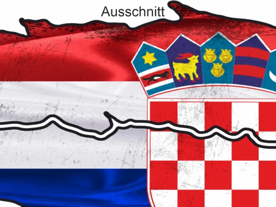 Autoaufkleber Kroatische Flagge - Ansicht Ausschnitt