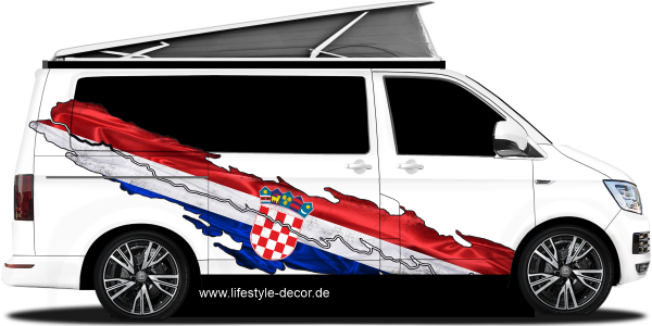 Preview: Autoaufkleber Kroatische Flagge Preview: Autoaufkleber Kroatische Flagge