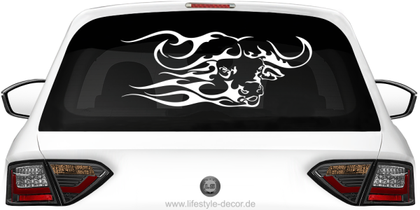 Preview: Aufkleber Flammendekor Bulle Preview: Aufkleber Flammendekor Bulle