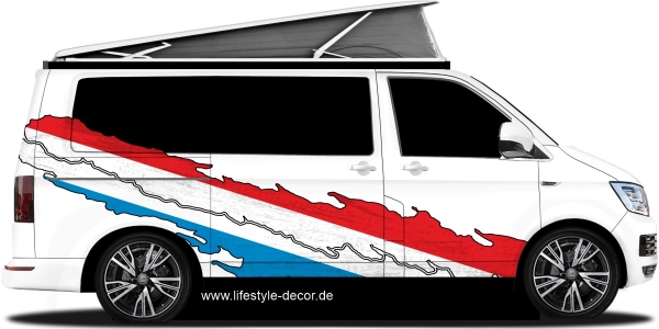 Autoaufkleber Flagge Luxemburg