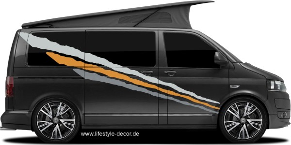 Preview: Mehrfarbige Zierstreifen Camper Preview: Mehrfarbige Zierstreifen Camper