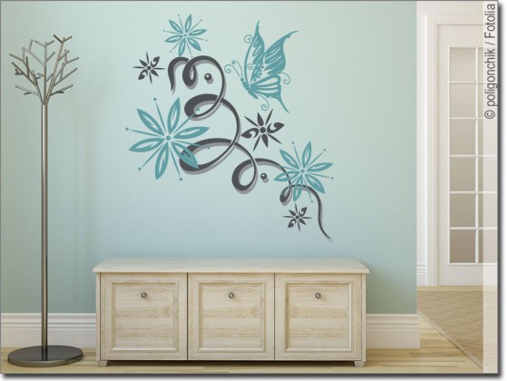 Preview: Buntes Wandtattoo Schmetterlingsdekor Preview: Buntes Wandtattoo Schmetterlingsdekor