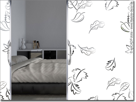 Preview: Milchglasfolie Blätter