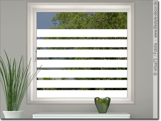 Sichtschutz Fensterfolie mit zeitlosen Formen nach Maß