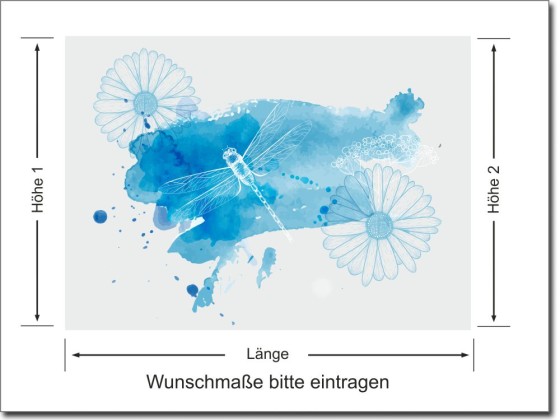 Preview: Milchglas Sichtschutz Libelle