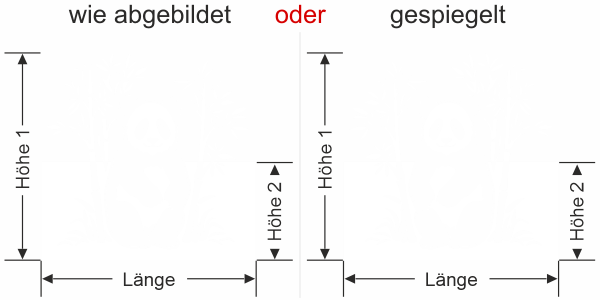 Preview: Milchglasfolie Bambus mit Pandabär