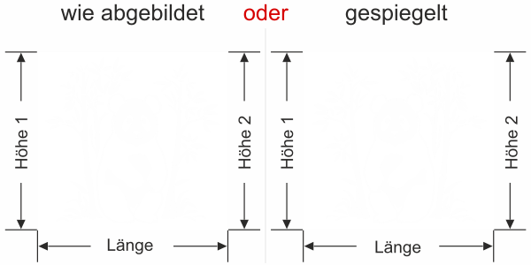 Preview: Milchglasfolie Bambus mit Pandabär