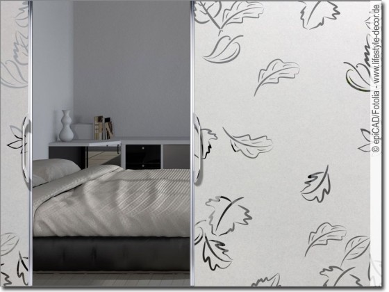 Preview: Milchglasfolie Blätter