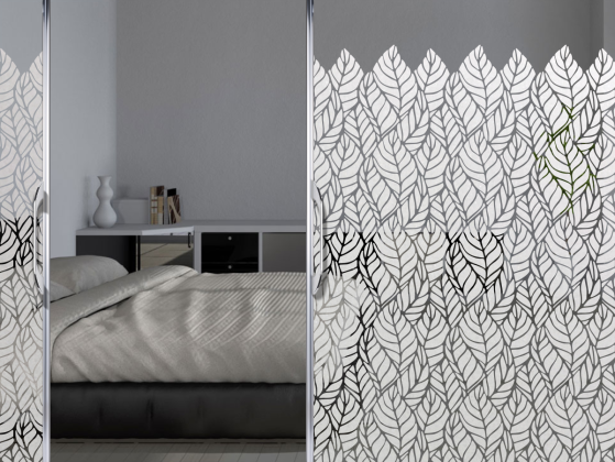 Preview: Milchglasfolie Blättermeer