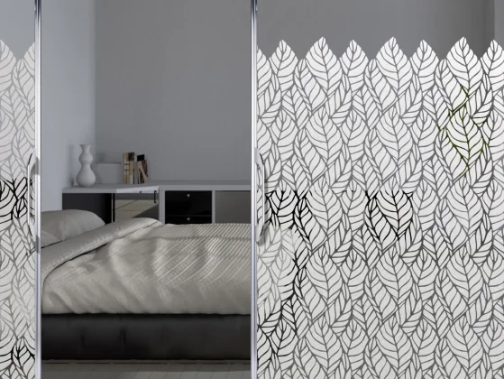 Milchglasfolie Blättermeer