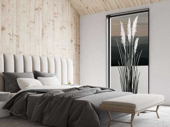 Preview: Milchglasfolie Elegante Grashalme Preview: Milchglasfolie Elegante Grashalme