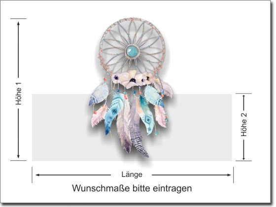 Preview: Milchglasfolie Farbiger Traumfänger Preview: Milchglasfolie Farbiger Traumfänger