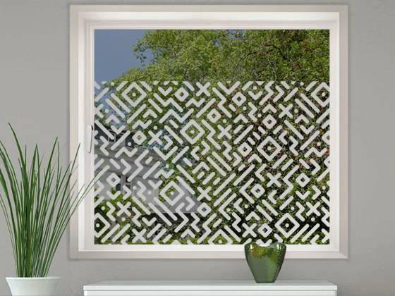 Milchglasfolie Gewerbe Fensterfolie Pixelmuster auf Fenster