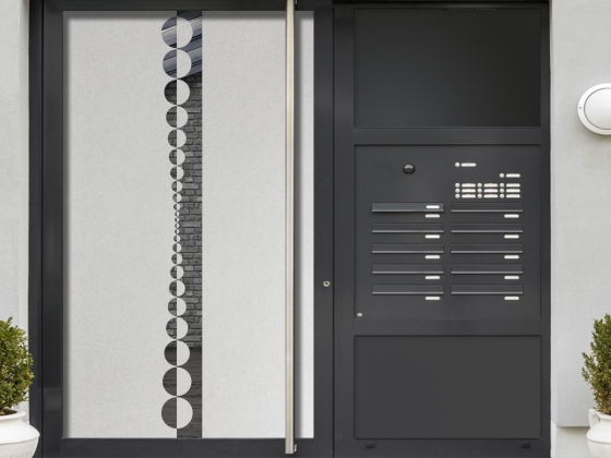 Preview: Milchglasfolie Gewerbe Kreisdesign