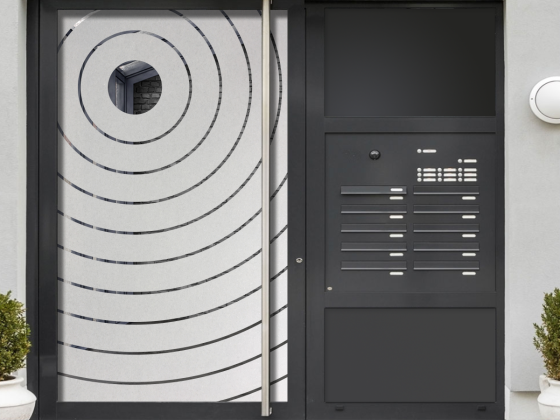 Preview: Milchglasfolie Gewerbe Kreismotiv