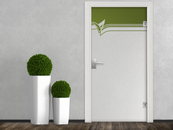 Preview: Milchglasfolie Gewerbe Modern Art auf Glastür