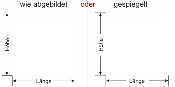 Milchglasfolie Gewerbe Modern Art - Ansicht Ausrichtung und Farbauswahl