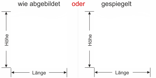 Preview: Milchglasfolie Gewerbe Moderner Sichtschutz - Ansicht Ausrichtung mit Farbauswahl