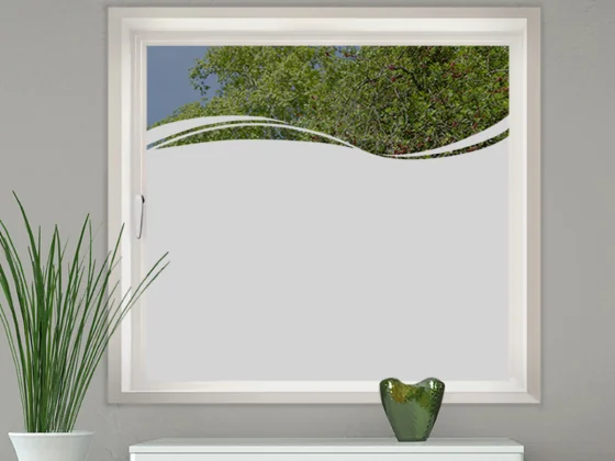 Milchglasfolie Gewerbe Moderner Sichtschutz auf Fenster