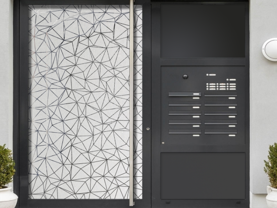 Preview: Milchglasfolie Gewerbe Polygonnetz