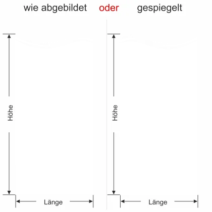 Milchglasfolie Gewerbe Welle mit Kreisen - Ansicht Ausrichtung mit Farbauswahl